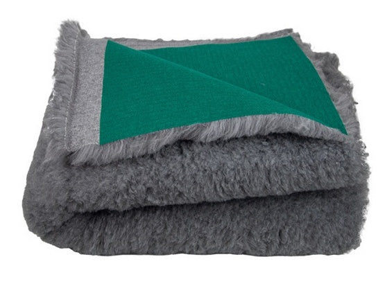 BUBA Dry Bed legowisko bez antypoślizgów 28 mm 100x75 cm szare z zielonym spodem - pranie do 90°C - Image 2