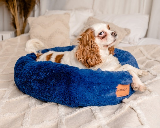 MIMIKO Pets Legowisko Shaggy okrągłe L 60cm chabrowe - Image 3