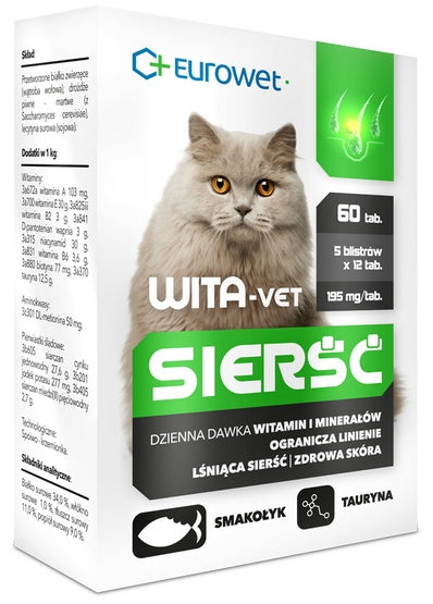 Wita-Vet Kot Sierść 60tabl. - Image 2