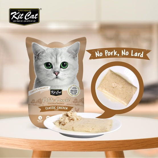 Kit Cat Petite Pouch Classic Chicken - bezzbożowa saszetka z kurczakiem dla wybrednych kotów - Image 3