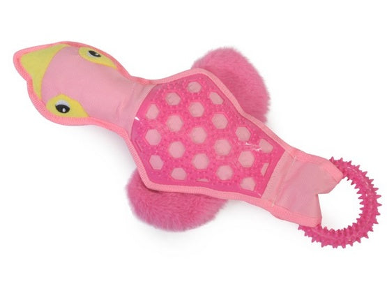 Camon Dog Toy pluszowa kaczka z ringiem TPR - dłuższa zabawa w przeciąganie i gryzienie - Image 2
