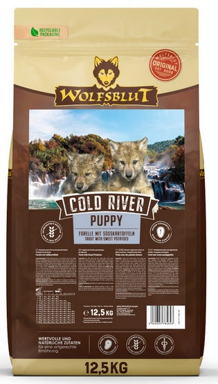 Wolfsblut Cold River Puppy 12,5 kg – bezzbożowa karma rybna dla szczeniąt (pstrąg i łosoś) - Image 2