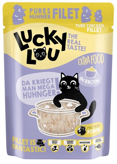 Lucky Lou Extrafood kurczak w bulionie saszetka 70g - soczysty filet bez zbóż - Image 2