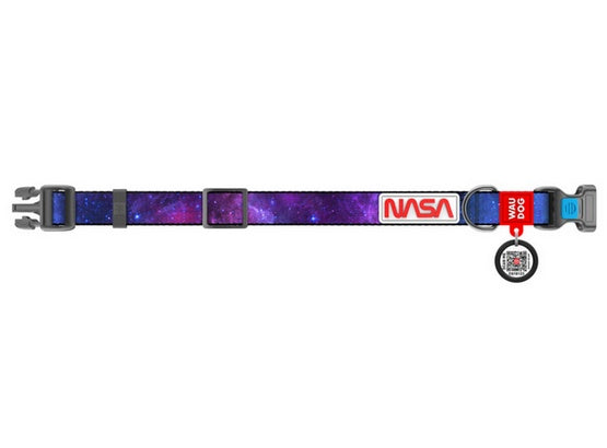 Collar WAUDOG Nylon obroża z QR-paszportem - wzór NASA21 - Image 2