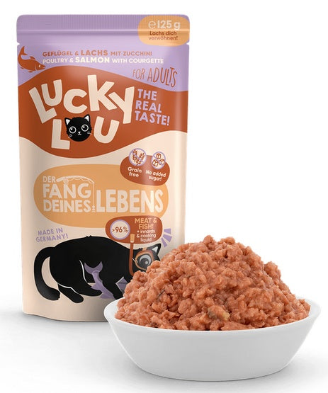 Lucky Lou Lifestage Adult Drób i łosoś saszetka 125g - Image 1