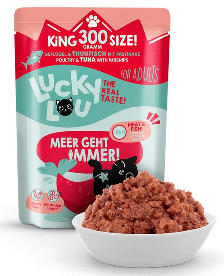 Lucky Lou Lifestage Adult Drób i tuńczyk saszetka 300g - Image 1