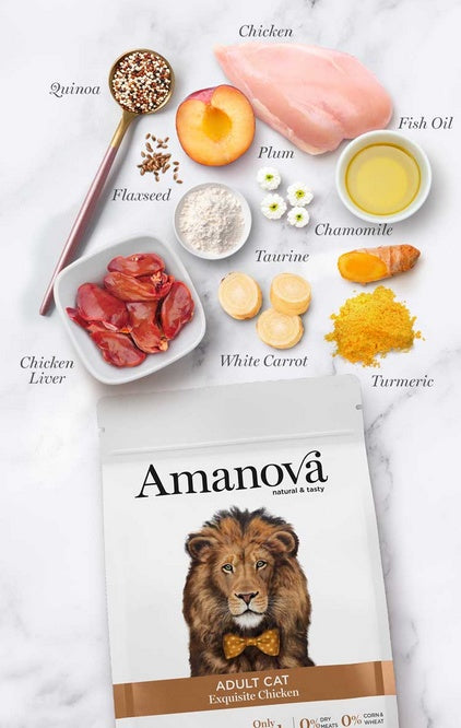 Amanova cat adult exquisite chicken - 71% świeżego kurczaka w monobiałkowej formule - Image 2