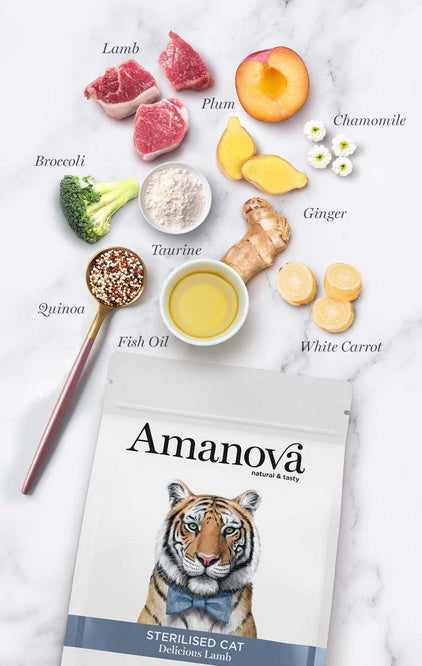 Amanova Cat Sterilised Delicious Lamb - monobiałkowa karma ze świeżą jagnięciną - Image 2