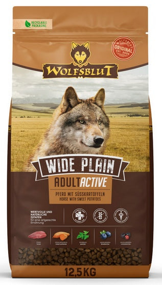 Wolfsblut Dog Wide Plain Active – konina i bataty 12,5kg