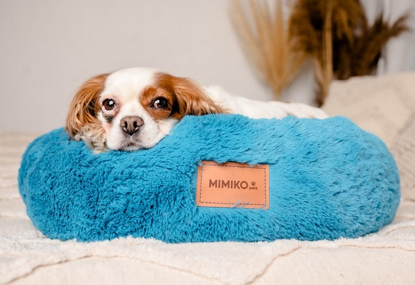 MIMIKO Pets Legowisko Shaggy okrągłe L 60cm turkusowe - Image 3