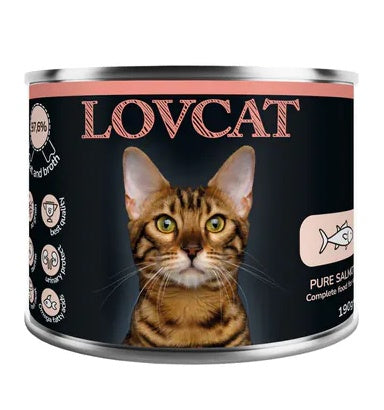 Lovcat Pure Salmon puszka 185 g – 70% łososia i 100% białka zwierzęcego