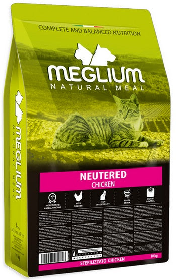 Meglium Cat Adult Neutered Chicken 10kg – kontrola masy po sterylizacji