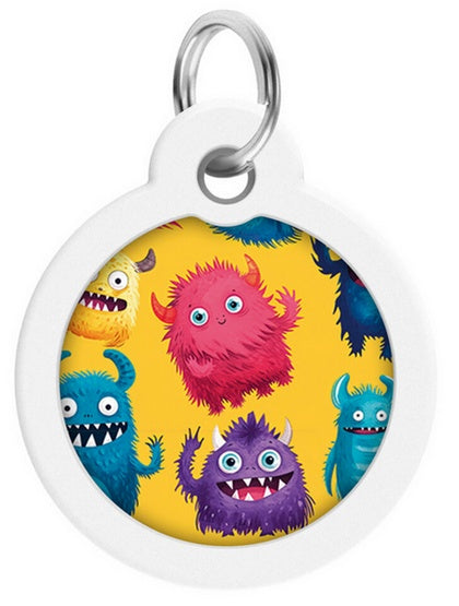 Collar WauDog Smart ID Zawieszka z QR-paszportem okrągła 3cm futrzane potwory - Image 2