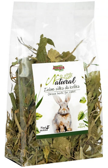 Alegia Natural zielone ziółka dla królika 100 g - ręcznie pakowana mieszanka z babką i brzozą - Image 2