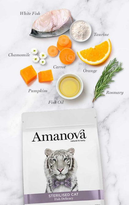 Amanova Cat Sterilised Fish Delicacy - monobiałkowa karma ze świeżej białej ryby - Image 2