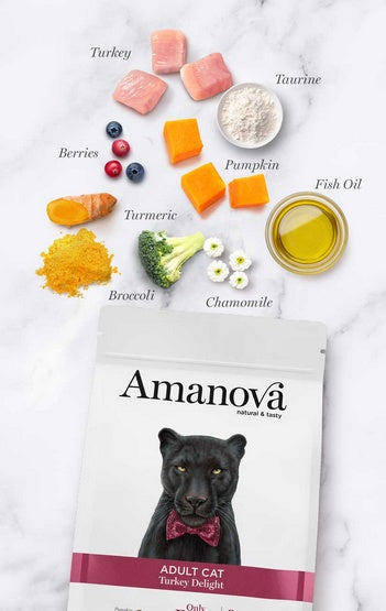 Amanova Cat Adult Turkey Delight - 71% świeżo przygotowanego indyka - Image 2