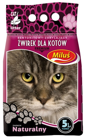 Miluś Premium żwir zbrylający bentonitowy 5L - Image 1