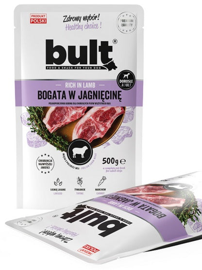 Bult mielonka bogata w jagnięcinę saszetka 500g - mięsny posiłek z dynią i siemieniem - Image 2