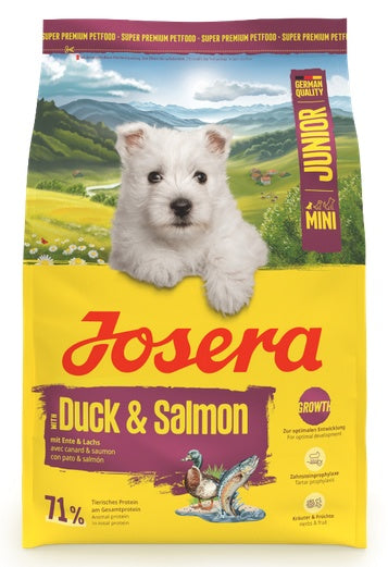 Josera mini junior duck & salmon – karma dla szczeniąt małych ras 900 g - Image 2