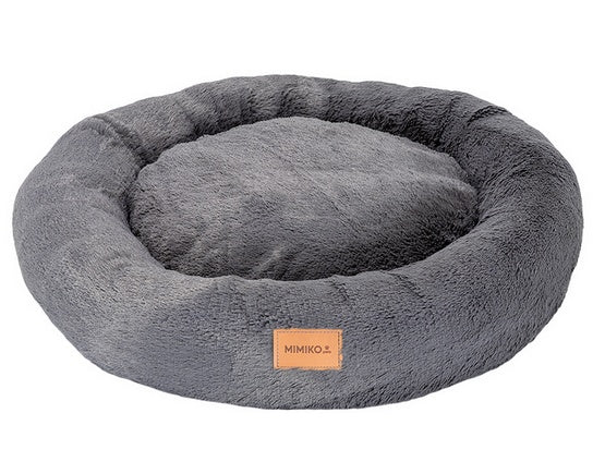 MIMIKO Pets Legowisko Shaggy okrągłe XL 75cm grafitowe - Image 1
