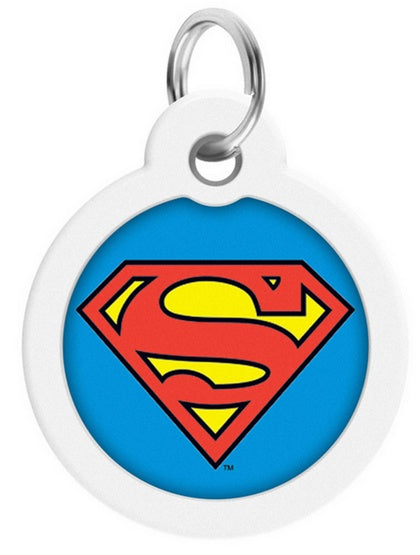Collar WauDog Smart ID Zawieszka z QR-paszportem okrągła 3cm superman bohater - Image 2