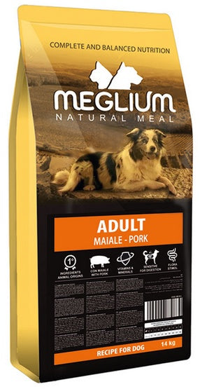 Meglium dog adult pork 14 kg – z wieprzowiną dla stabilnej energii