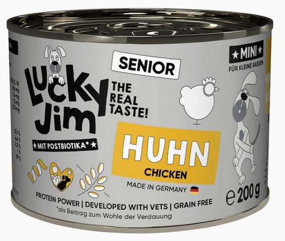Lucky jim classic mini senior – delikatny kurczak dla starszych małych psów – 200 g