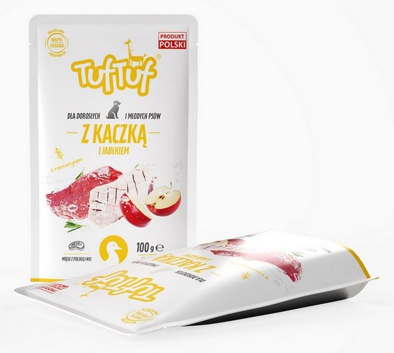 TUF TUF Kaczka z jabłkiem dla psa saszetka 100g - Image 2
