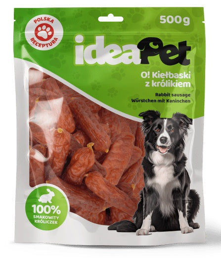 Ideapet kiełbaski z królikiem 500 g - lekkostrawna nagroda treningowa - Image 2