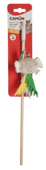 Camon Cat Toy wędka drewniana - dzwonek i kocimiętka indian - Image 2