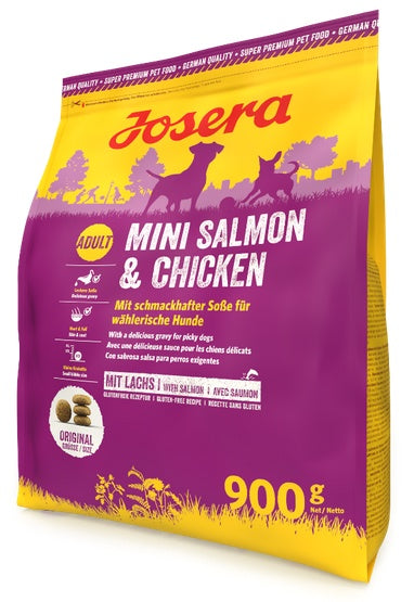 Josera mini salmon & chicken adult – pełnoporcjowa karma dla małych psów 900 g - Image 1