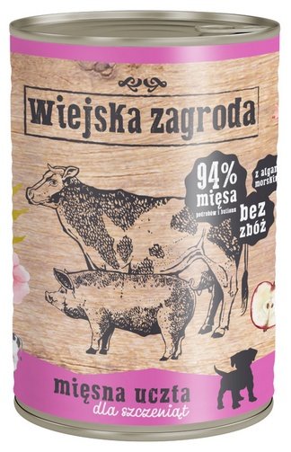 Wiejska Zagroda Mięsna uczta Puppy puszka 400g - Image 2
