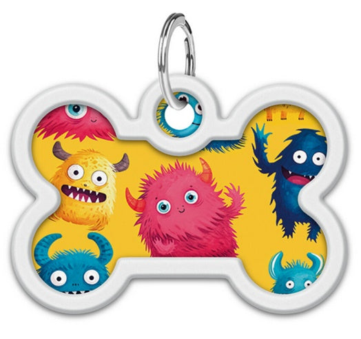 Collar WauDog Smart ID Zawieszka z QR-paszportem kość 4x3cm futrzane potwory - Image 2