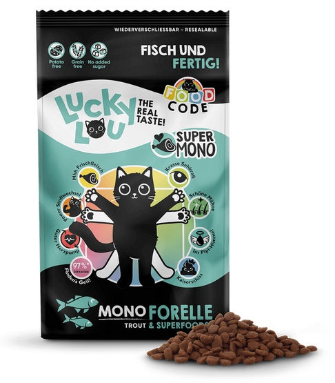 Lucky Lou Food Code Mono Pstrąg 340g - monobiałkowa sucha karma bez zbóż - Image 2