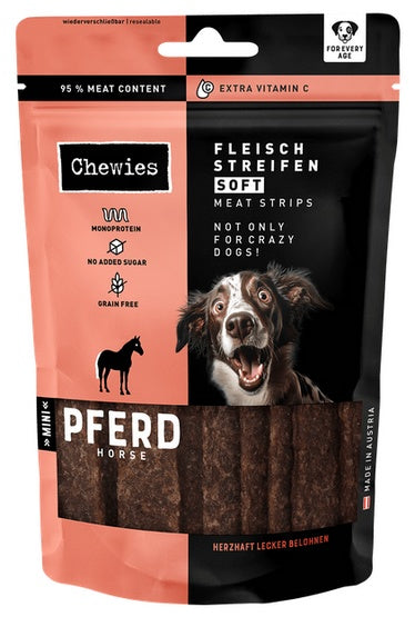Chewies Meat Strips Soft Mini Konina 70g - Image 2