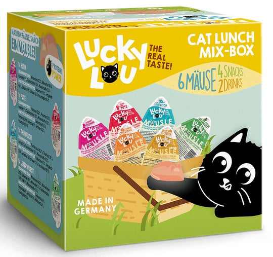 lucky Lou Mäusle multipack 6 x 28 g/20 ml - monobiałkowe myszki i drink-snacki - Image 2