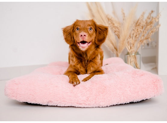 MIMIKO Pets legowisko Shaggy prostokątne XXL 115x75 cm różowe - antypoślizgowy spód i puszysty komfort - Image 2