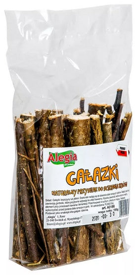 Alegia gałązki dla gryzoni i królików 100 g - naturalne ścieranie zębów - Image 2