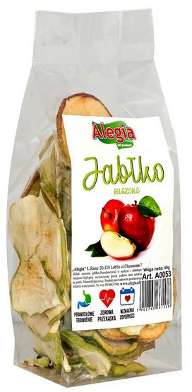 Alegia jabłko suszone 60 g - naturalne krążki owocowe dla gryzoni i królików - Image 2