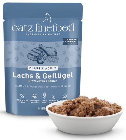 Catz Finefood Classic Łosoś i drób (N.05) saszetka 85g - Image 1
