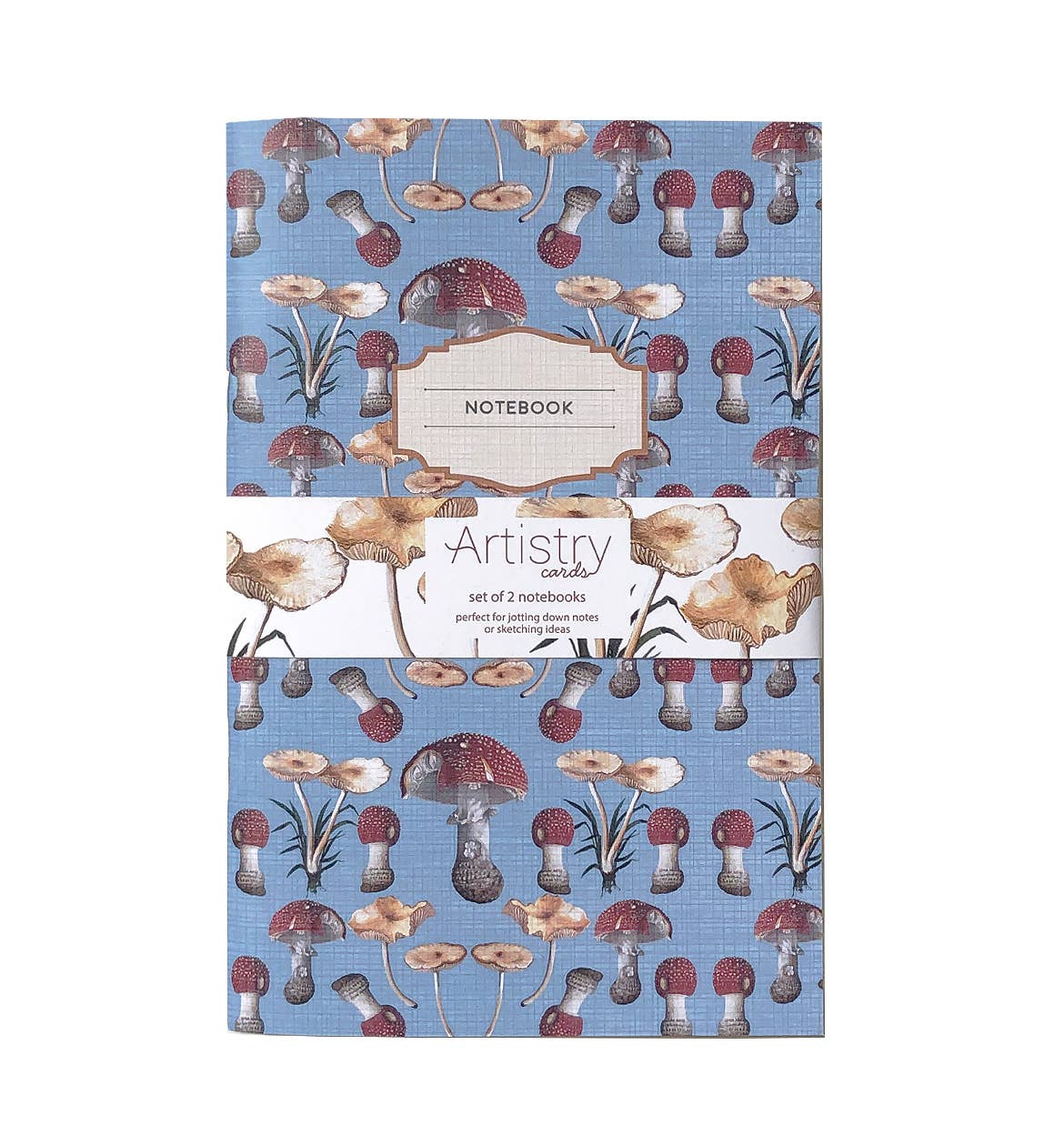 Amanita Muscaria and Pink Mushrooms Notebook Set - Image 2