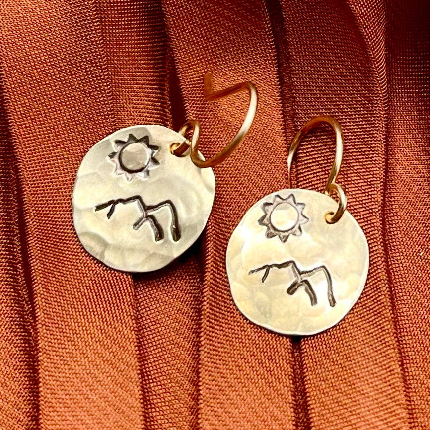 Handmade Sunny Mountain Earrings - Image 1