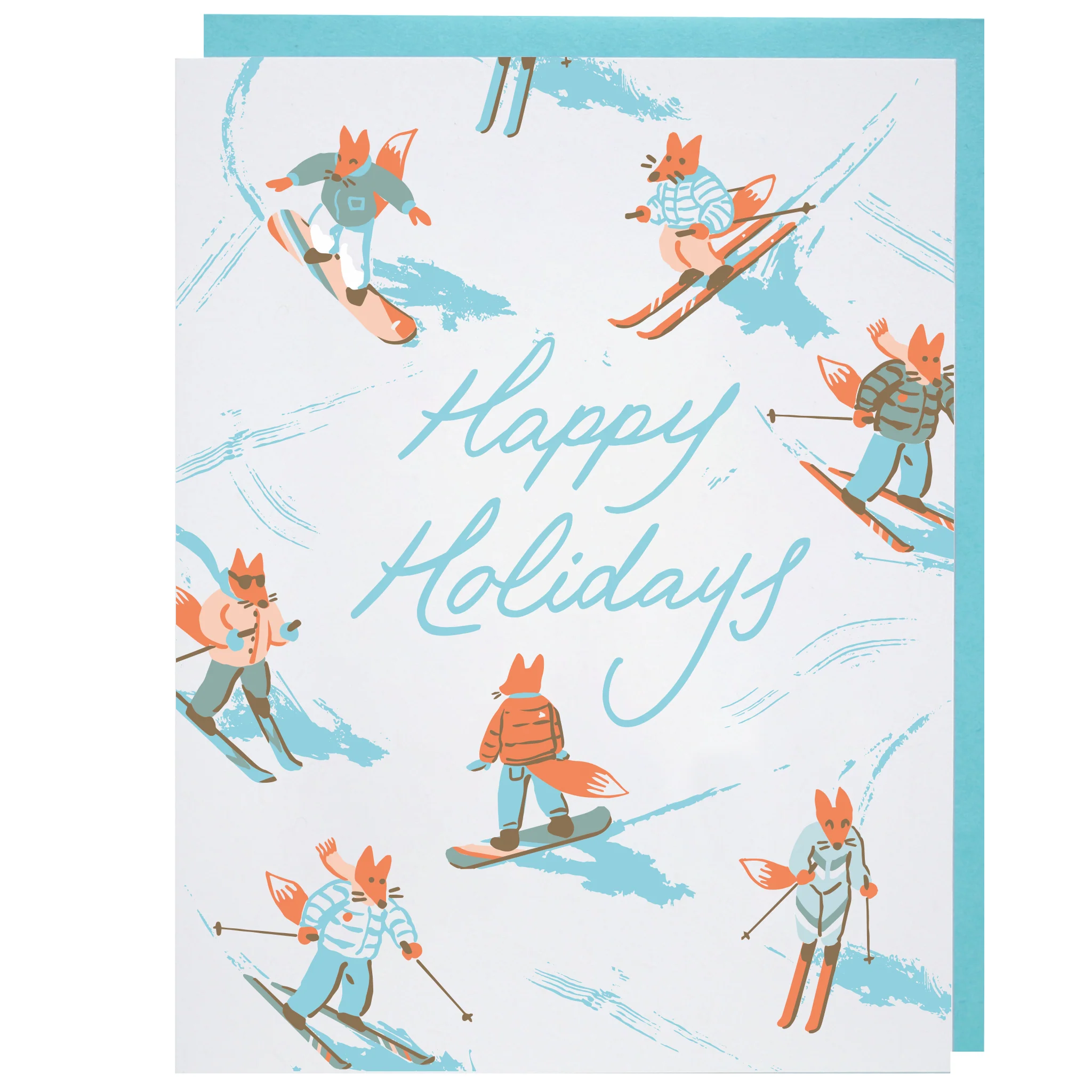 Alpine Foxes Holiday Card - Image 2