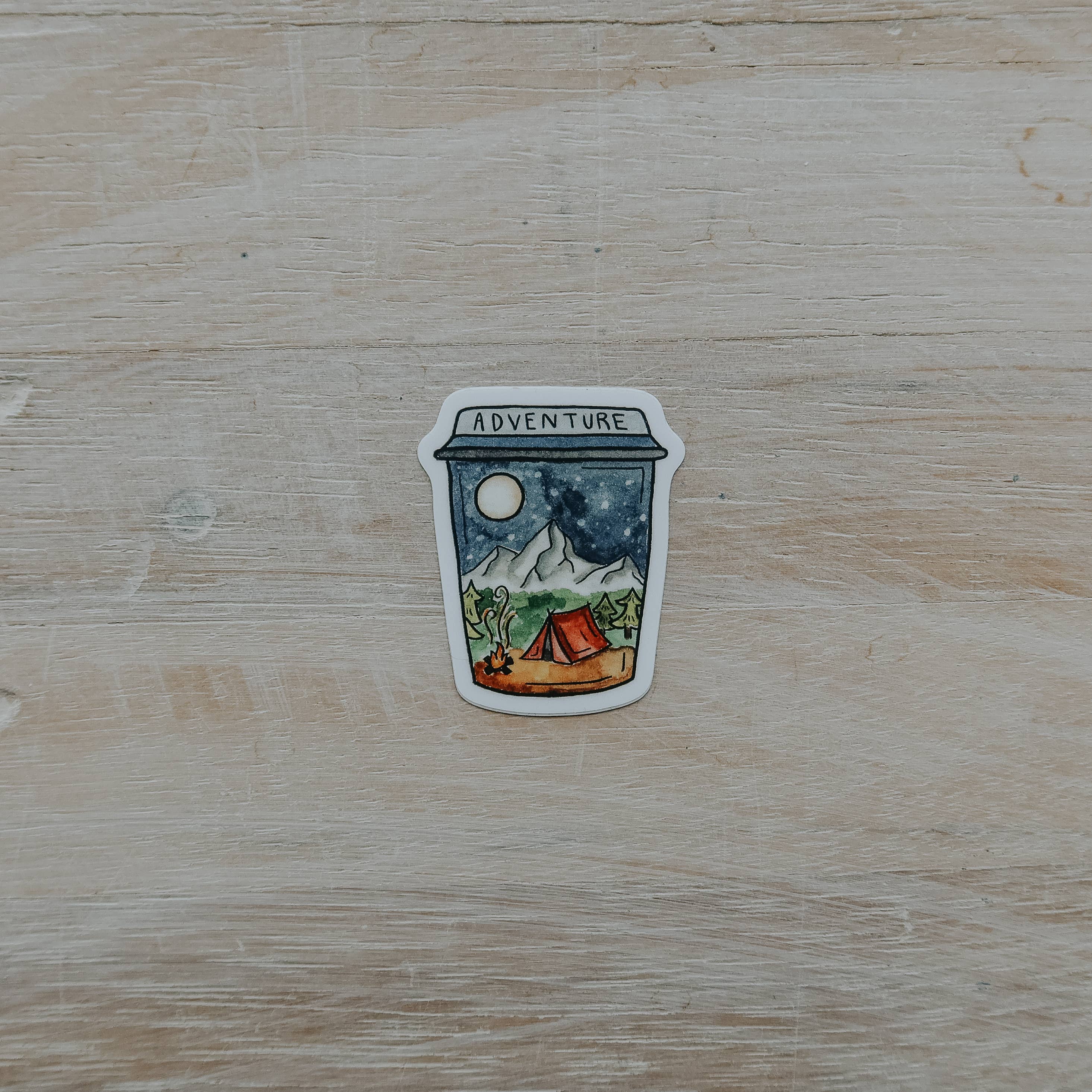 Mini Adventure Cup Vinyl Sticker - Image 3