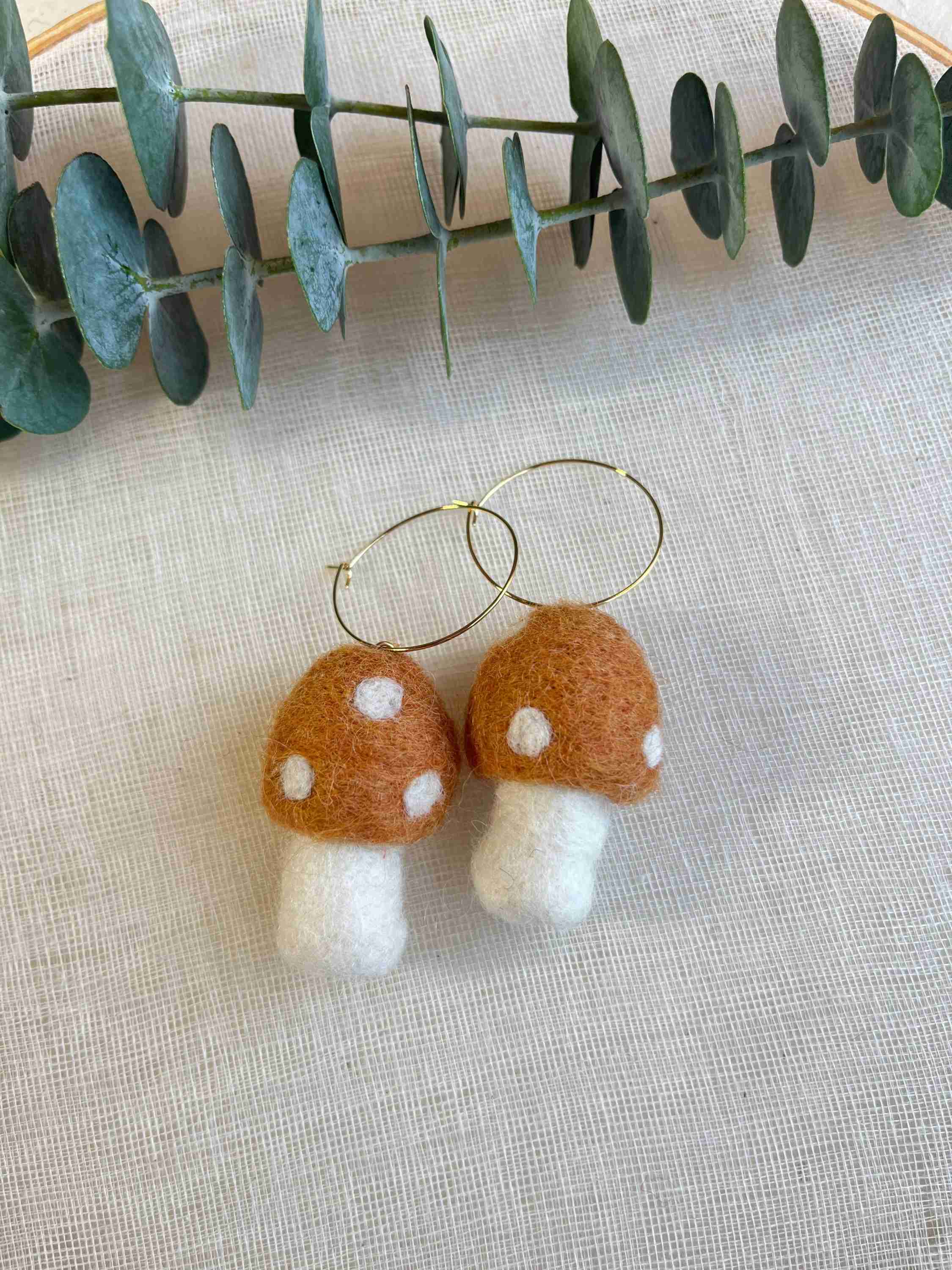 Mini Mushie Felted Earrings - Image 3