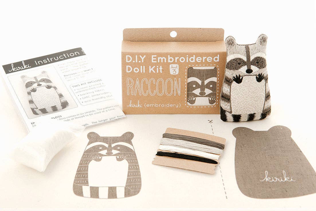 Raccoon - Embroidery Kit - Image 3