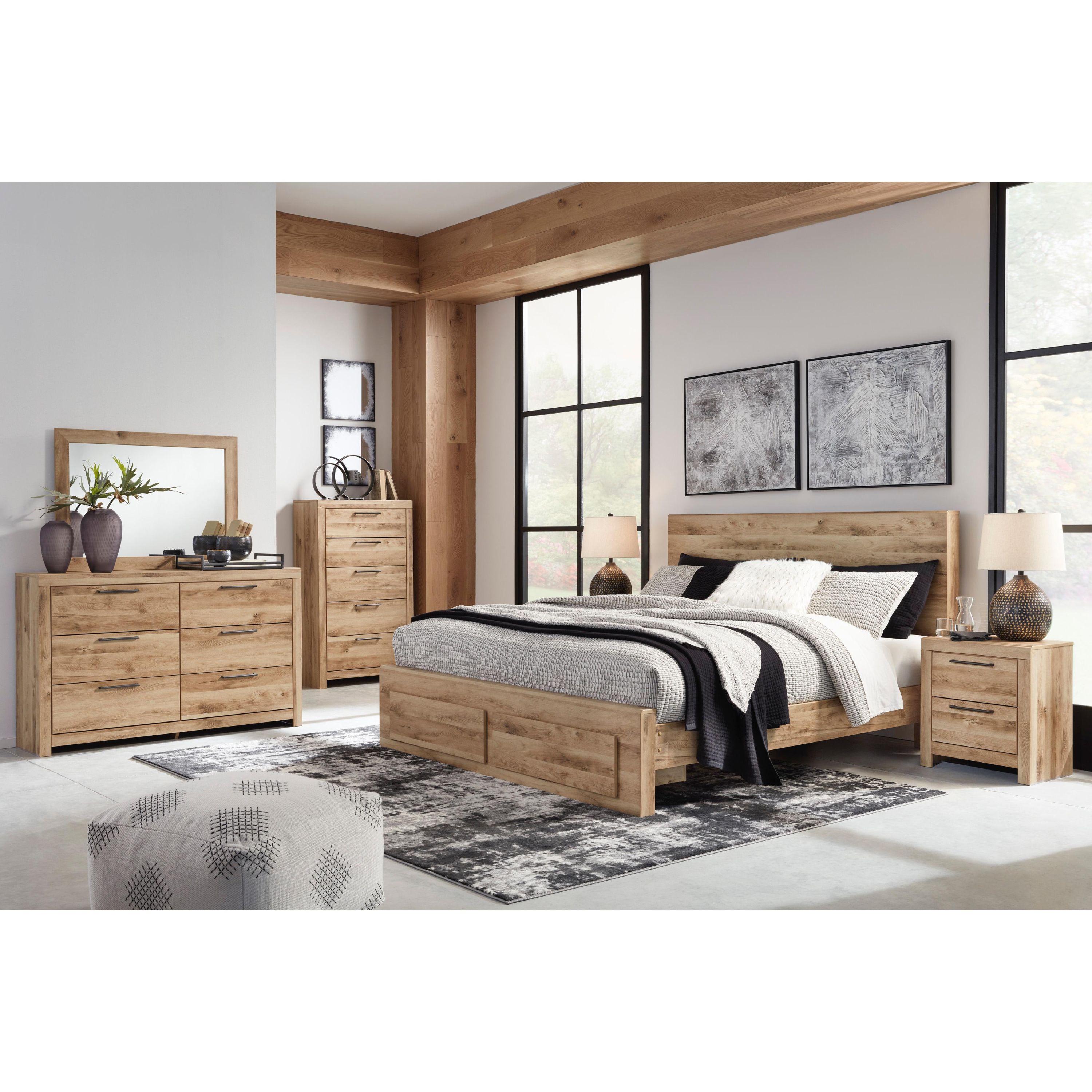 Signature Design by Ashley Hyanna B1050B16 6 pc King Platform Storage Bedroom Set - Image 1