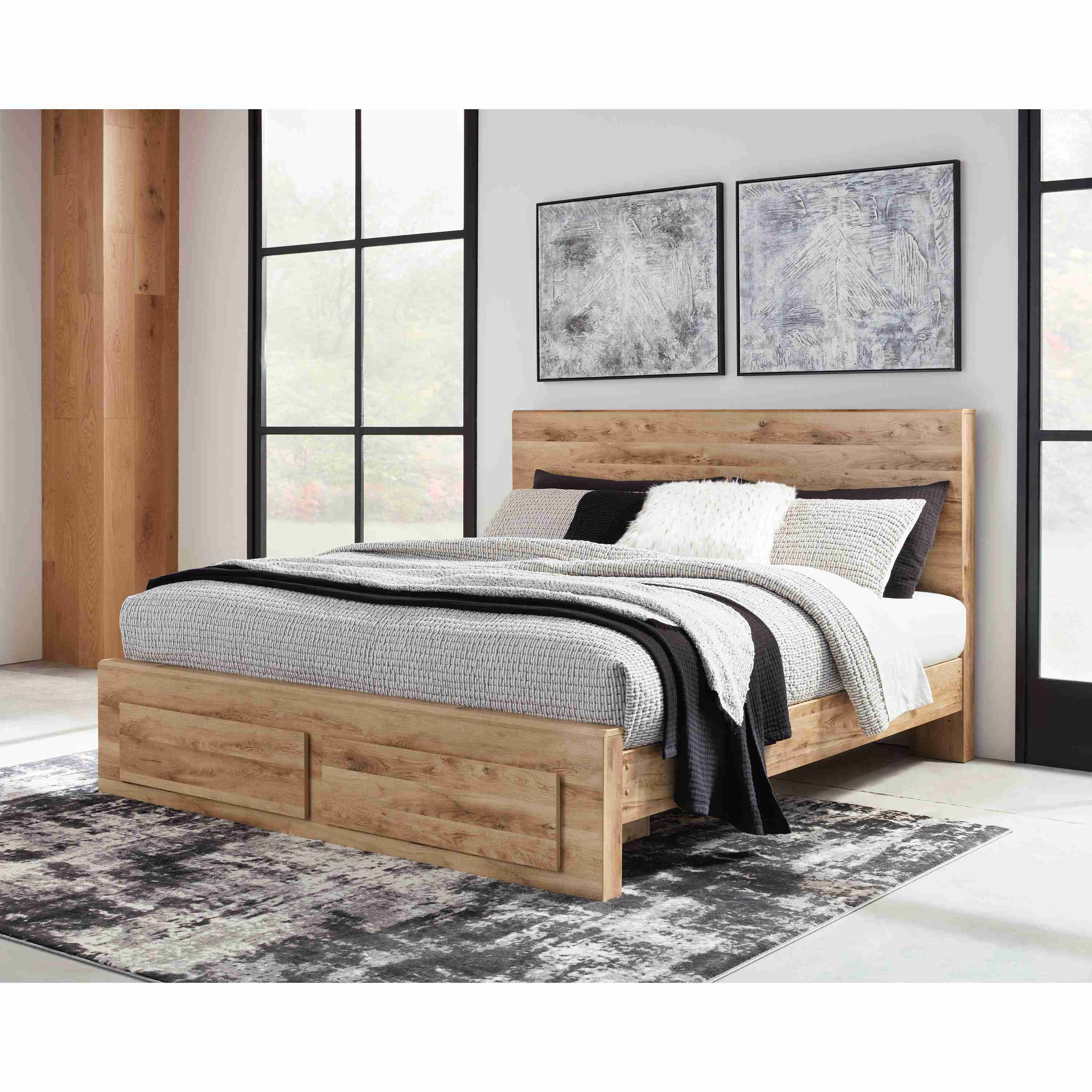 Signature Design by Ashley Hyanna B1050B16 6 pc King Platform Storage Bedroom Set - Image 2