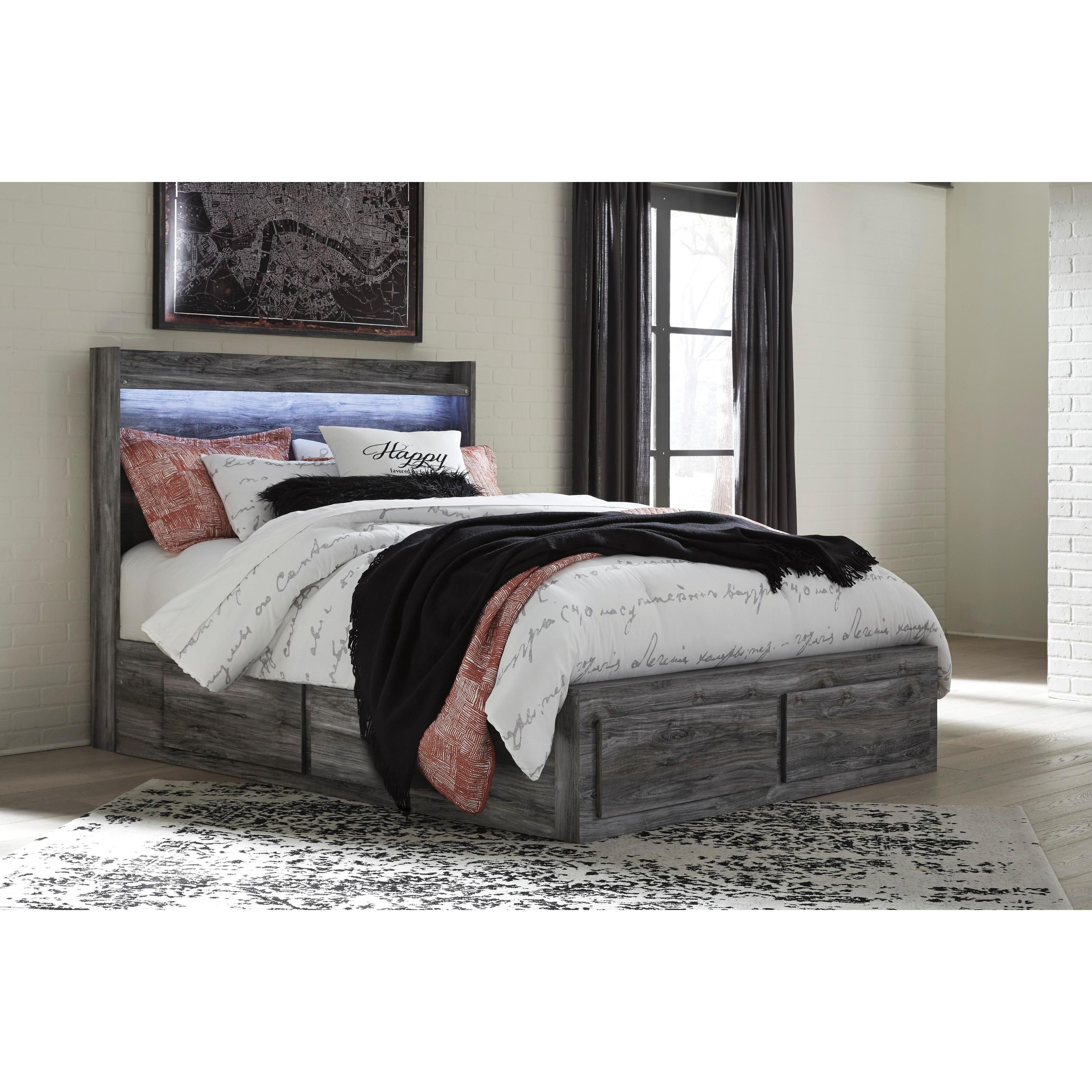 Signature Design by Ashley Baystorm B221B43 6 pc Queen Panel Storage Bedroom Set - Image 2