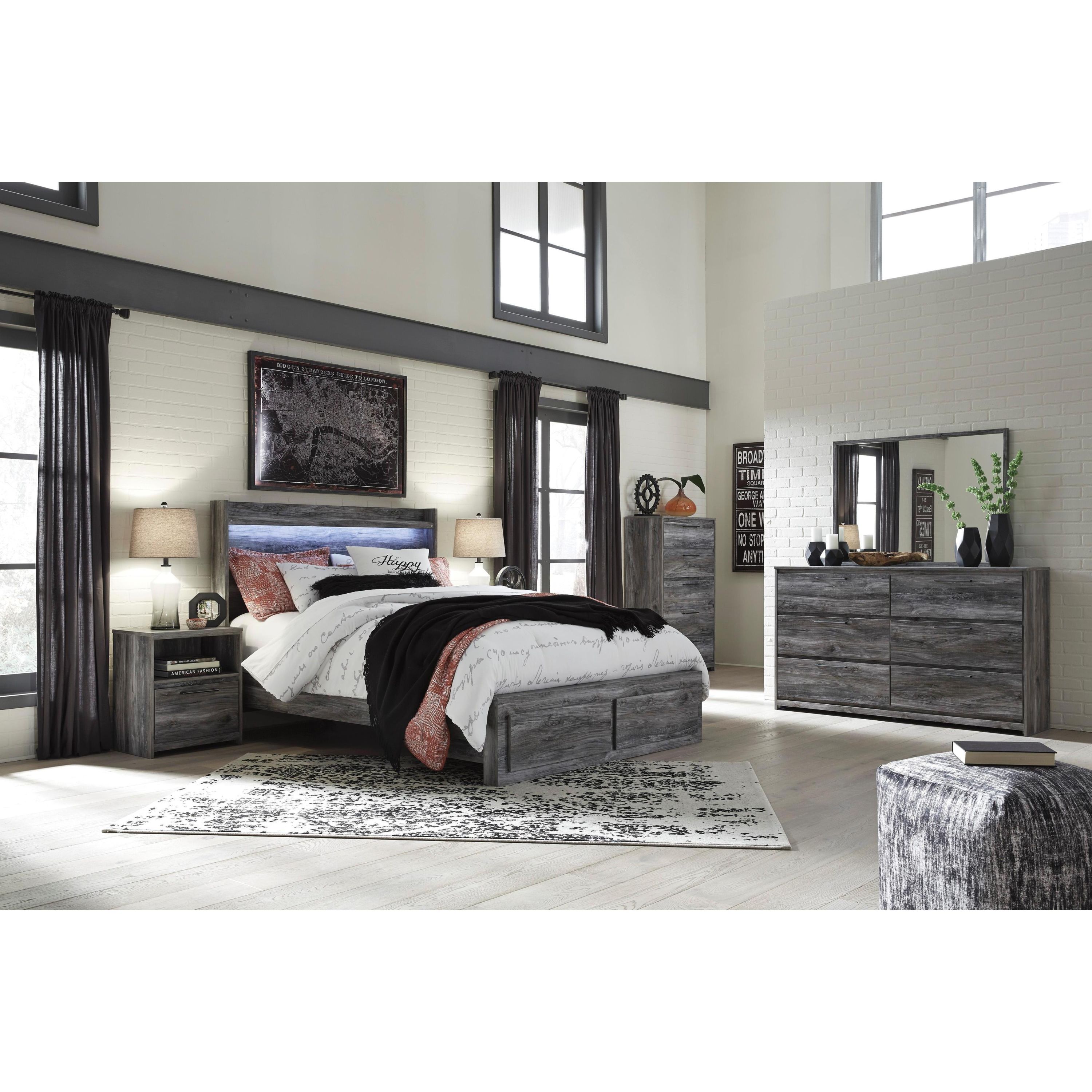 Signature Design by Ashley Baystorm B221B35 6 pc Queen Panel Storage Bedroom Set - Image 1